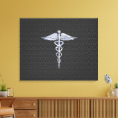Toile Chrome Comme Caduceus Symbole Médicale Fibre de ca (Insitu(Salon))