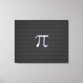 Toile Chrome comme symbole Pi sur l'impression de fibre (Recto)