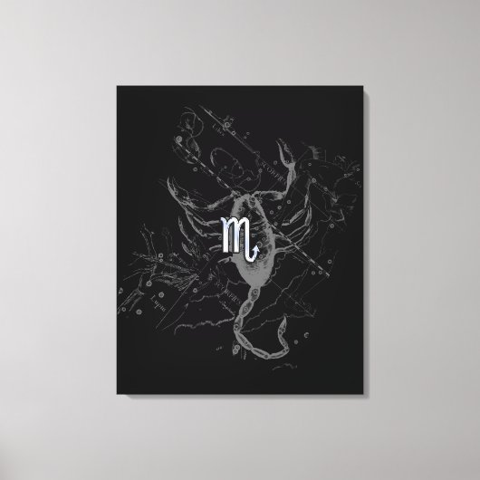 Toile Chrome Style Scorpio Zodiac Symbole sur Hevelius (Recto)