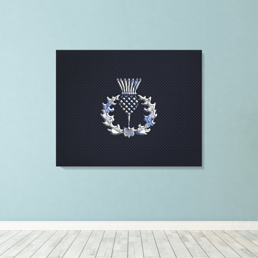 Toile Chrome sur fibre de carbone Imprimer le chardon éc (Insitu (Plancher de Bois))