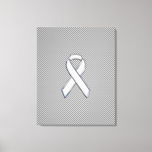 Toile Chrome White Ribbon Sensibilisation Fibre de carbo (Recto)