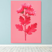 Toile Chrysanthème rose (Insitu (Plancher de Bois))