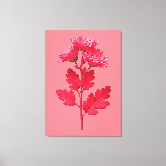Toile Chrysanthème rose (Recto)