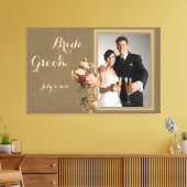 Toile Chrysanthèmes dans une bouteille Mariage Keepsaké (Insitu(Salon))