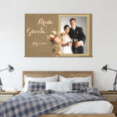 Toile Chrysanthèmes dans une bouteille Mariage Keepsaké (Insitu(Chambre))