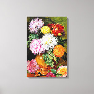 Toile Chrysanthèmes japonais, peinture d'art fin