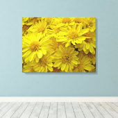Toile Chrysanthèmes jaune soleil (Insitu (Plancher de Bois))