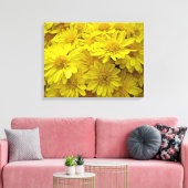 Toile Chrysanthèmes jaune soleil (Insitu(Salon))
