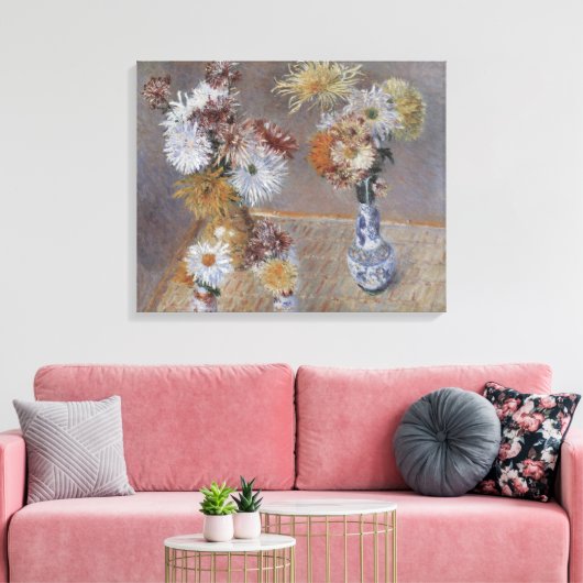 Toile Chrysanthèmes par Gustave Caillebotte (Insitu(Salon))