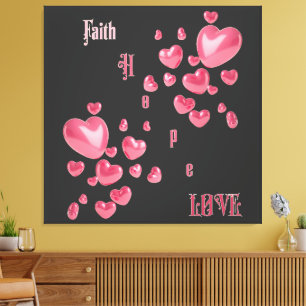 Toile Chtistien "Foi, Espoir, Amour"