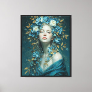Toile Chuchotement de la Nuit – Déesse Sérénité Bleue