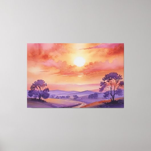 Toile "Chuchotements de coucher de soleil" (Recto)
