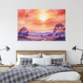 Toile "Chuchotements de coucher de soleil" (Insitu(Chambre))