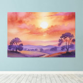Toile "Chuchotements de coucher de soleil" (Insitu (Plancher de Bois))