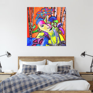 Toile Chuchotements de Couleurs – Peinture Cubiste du Su