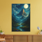Toile Chuchotements de la Vallée au Clair de Lune Impres (Insitu(Salon))