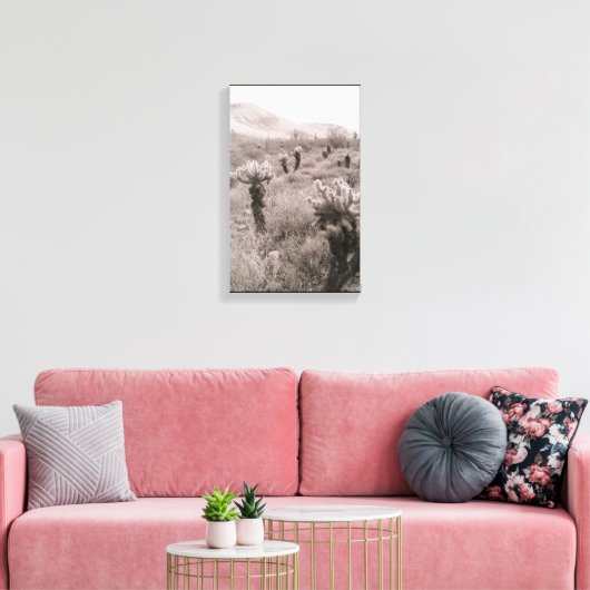 Toile Chumping Cholla Cactus Desert B&W Photo Prints (Insitu(Salon))