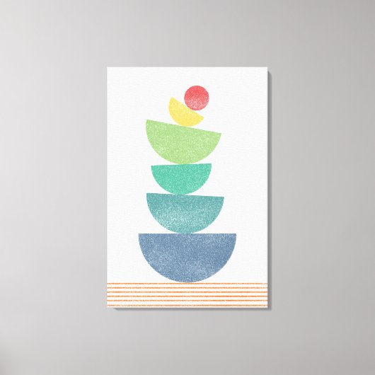 Toile Chute de l'abstrait orange au milieu du siècle (Recto)