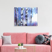 Toile Chute de neige dans le bouleau enchanté (Insitu(Salon))