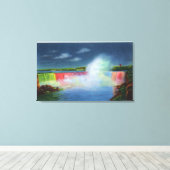 Toile Chutes de fer à cheval illuminées à la nuit # 2 (Insitu (Plancher de Bois))