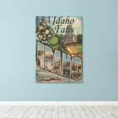 Toile Chutes D'Idaho, Idaho - Scènes De Grandes Lettres (Insitu (Plancher de Bois))