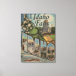 Toile Chutes D'Idaho, Idaho - Scènes De Grandes Lettres