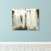 Toile Chutes Dundee en hiver, Ohio (Insitu (Plancher de Bois))
