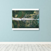 Toile Chutes Multnomah et pont de pied Benson (Insitu (Plancher de Bois))