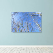 Toile Ciel bleu, arbres en hiver (Insitu (Plancher de Bois))