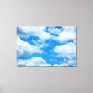 Toile Ciel bleu nuages blancs Ciel céleste Arrière - pla