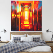 Toile Ciel céleste métallique (Insitu(Chambre))