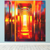 Toile Ciel céleste métallique (Insitu (Plancher de Bois))