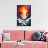 Toile Ciel et mer torride - Art marin dynamique (Insitu(Salon))
