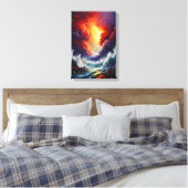 Toile Ciel et mer torride - Art marin dynamique (Insitu(Chambre))