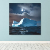 Toile Ciel nocturne de l'iceberg polaire (Insitu (Plancher de Bois))