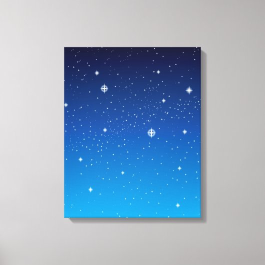 Toile Ciel nocturne étoilé bleu profond (Recto)