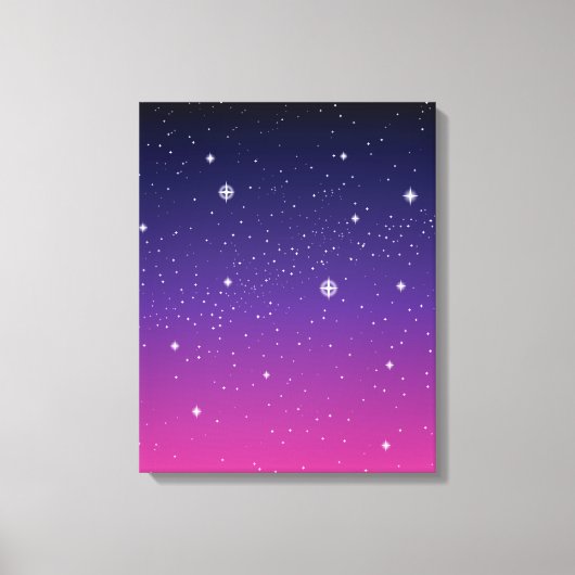 Toile Ciel nocturne étoilé violet foncé (Recto)