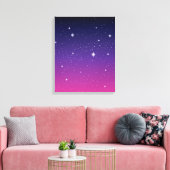 Toile Ciel nocturne étoilé violet foncé (Insitu(Salon))