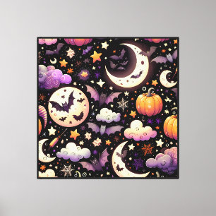 Toile Ciel nocturne fantaisiste d'Halloween