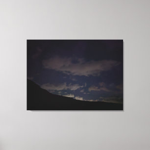 Toile Ciel nocturne non filtré avec étoiles et nuages