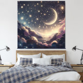 Toile Ciel nocturne rêvé (Insitu(Chambre))