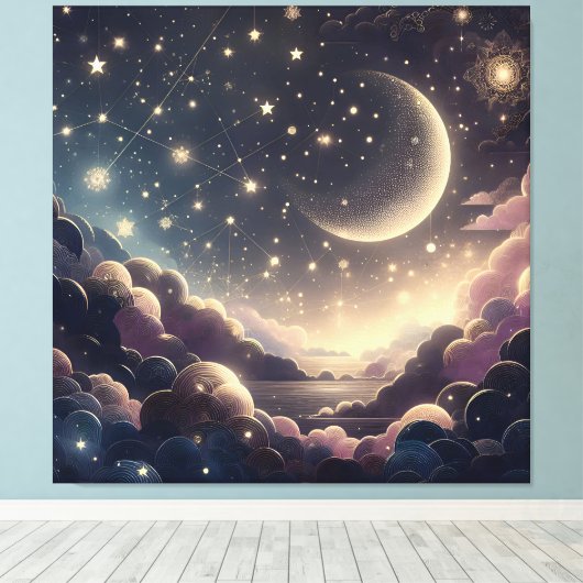 Toile Ciel nocturne rêvé (Insitu (Plancher de Bois))