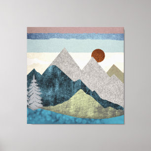 Toile Ciel rayé de montagne