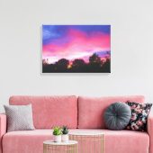 Toile Ciel rose et bleu au coucher du soleil peinture à  (Insitu(Salon))