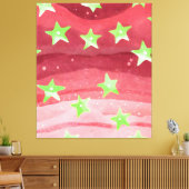 Toile ciel rouge avec étoiles (Insitu(Salon))