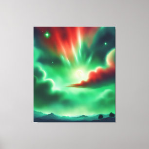 Toile ciel vert