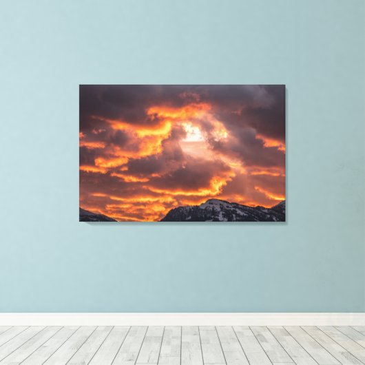 Toile Ciels de feu Ethereal (Insitu (Plancher de Bois))