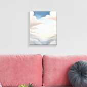 Toile Ciels nuageux | Aquarelle Ciel Bleu Nuages (Insitu(Salon))