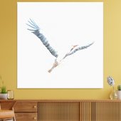 Toile cigogne blanche volant (Insitu(Salon))