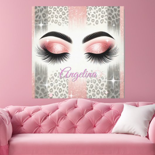 Toile Cils Pailletés Rose Glamour